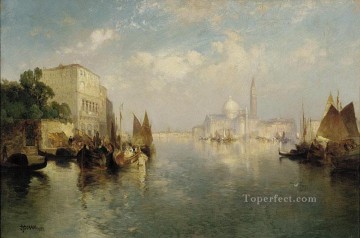 トーマス・モラン Painting - ヴェネツィアの海景 トーマス・モラン